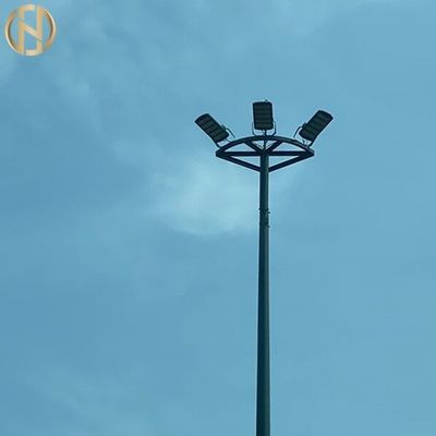 خرید 10mm Thickness Polygonal Street High Mast Lighting Pole Hot Dip Galvanized online manufacture
