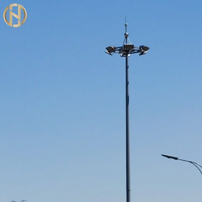 خرید Galvanized 12 Meter High Mast Pole  With Lowering Raising Mechanism online manufacture