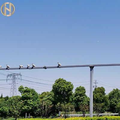 خرید Q235 Galvanized CCTV Outdoor Security Camera Pole Double Brackets online manufacture