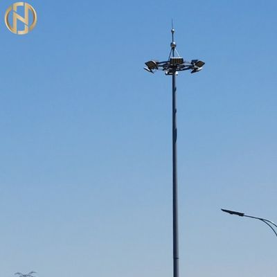 خرید Q345 Polygonal High Mast Pole Hot Dip Galvanized for lED street light online manufacture
