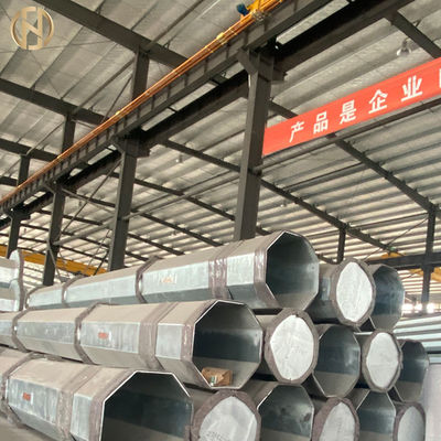 خرید Tubular Metal Electrical Power Pole 11M 450daN 550daN Low Silicon Well Finished online manufacture