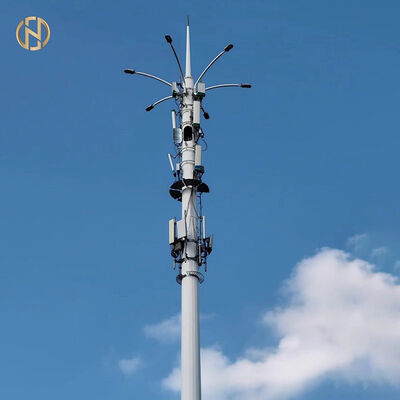 قطب فولادی گالوانیزه ارتباطات 5G برای برج مخابراتی بیرونی
